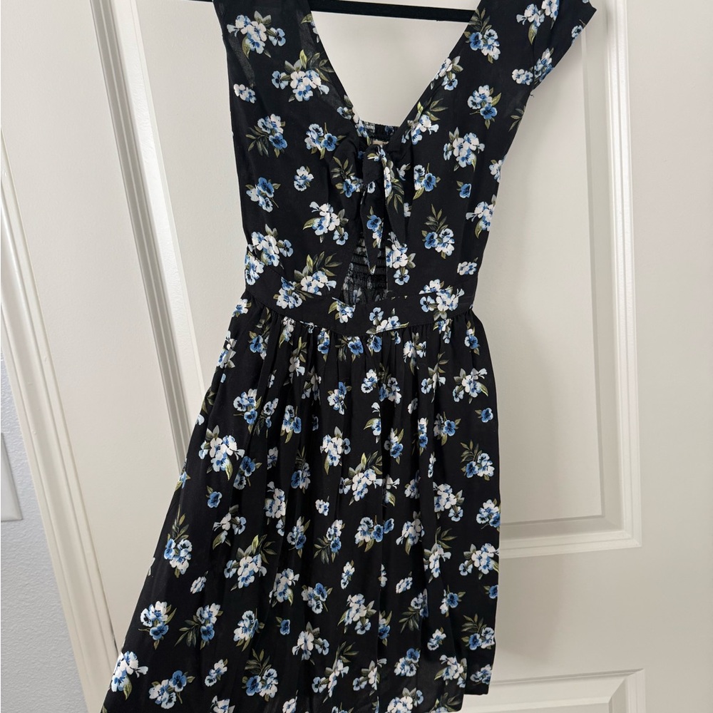 Hollister Black Floral Mini Dress